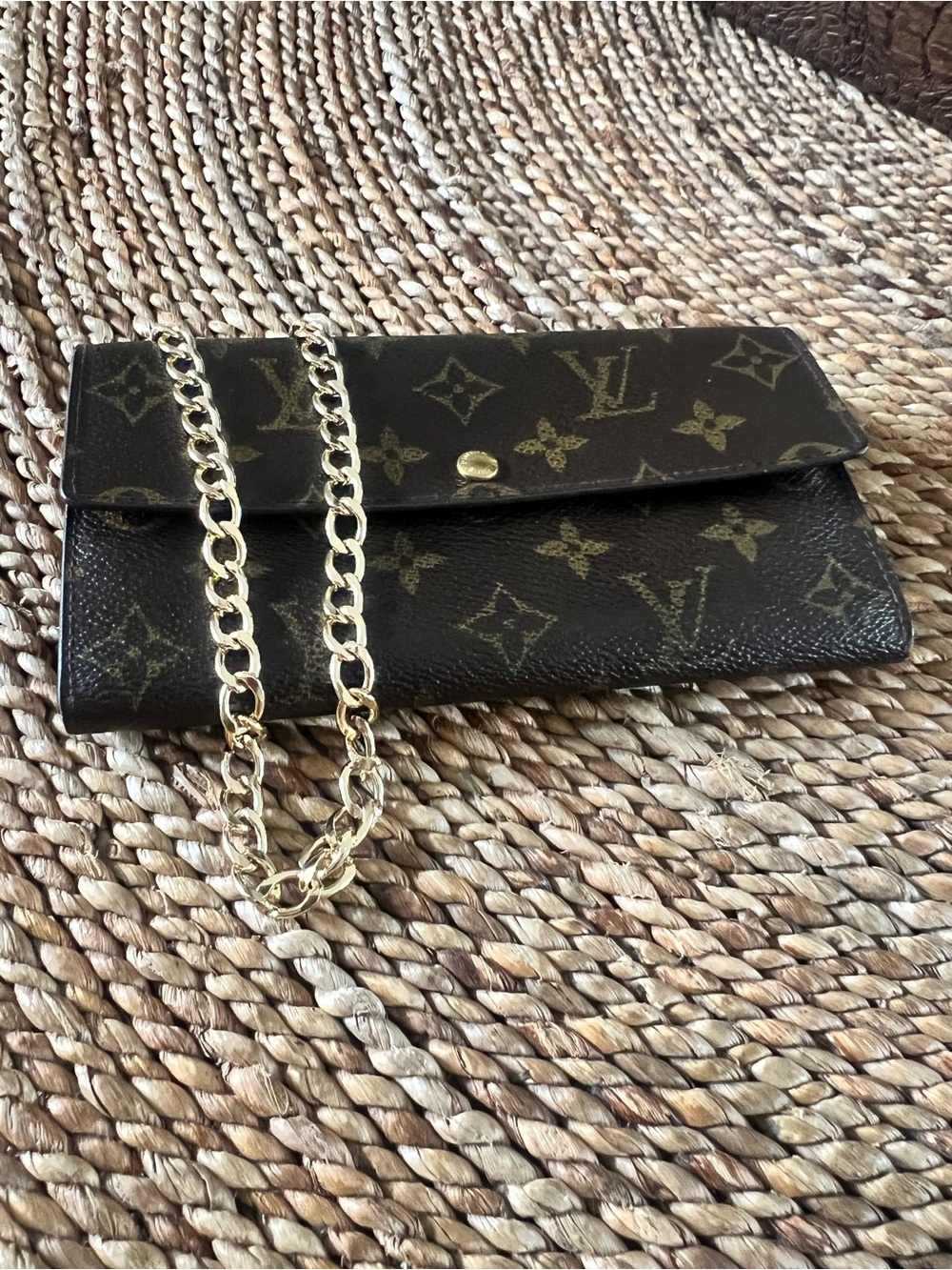 Louis Vuitton Vintage Monogram Pochette Credit Long Flap Wallet